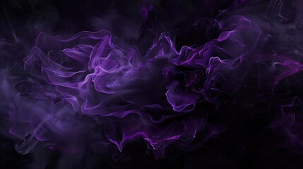 Wall Mural - ethereal swirls of purple smoke creating an enigmatic atmosphere captivating the viewer with fluid m
