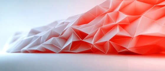 Poster - Complex shapes create visually captivating patterns with red and white colors