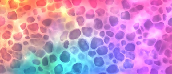 Poster - Bright and colorful abstract design featuring rounded shapes and a gradient effect