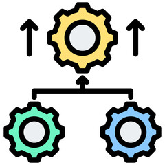 Poster - Parallel Processing Outline Color Icon