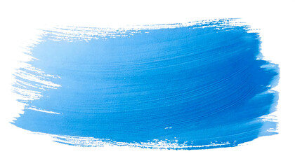Poster - watercolour blue brush stroke textured isolated on white or transparent png