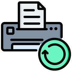 Poster - Reprint Outline Color Icon
