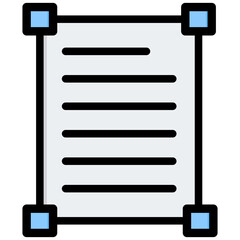 Poster - Typography Outline Color Icon