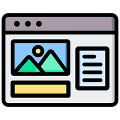 Poster - Format Outline Color Icon