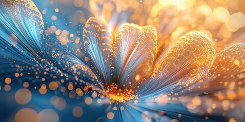Poster - Vibrant abstract floral background digital art eye-catching design colorful environment creative viewpoint energetic concept