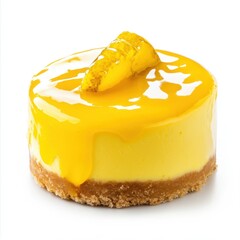 Wall Mural -  Yuzu Cheesecake with Zesty Glaze 