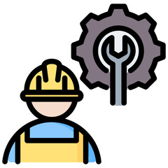 Poster - Engineer Outline Color Icon