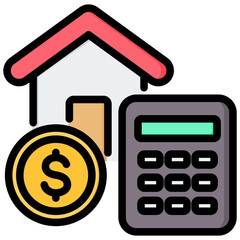 Poster - Cost Estimate Outline Color Icon