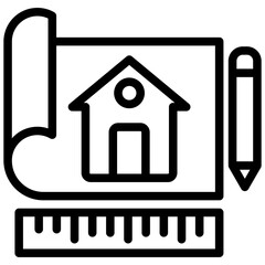 Poster - Blueprint Outline Icon