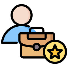 Sticker - Job Tittle Outline Color Icon