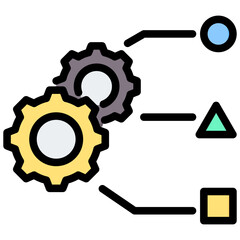 Aufkleber - Skill Set Outline Color Icon