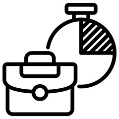 Poster - Part Time Outline Icon
