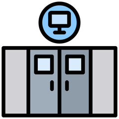 Poster - Computer Lab Outline Color Icon