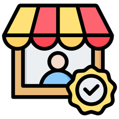 Poster - Vendor Outline Color Icon