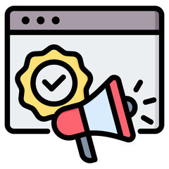 Aufkleber - Marketing Outline Color Icon