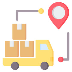 Poster - Supply Chain Flat Icon