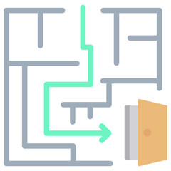 Aufkleber - Exit Strategy Flat Icon