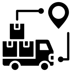 Poster - Supply Chain Glyph Icon