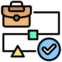 Poster - Workflow Outline Color Icon