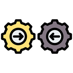 Poster - Lean Management Outline Color Icon