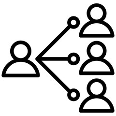 Aufkleber - Delegation Outline Icon