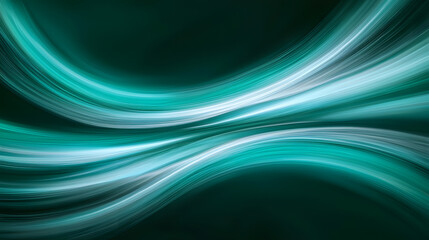 Poster - Dynamic flowing waves abstract background digital art dark setting horizontal view modern vision for creativity