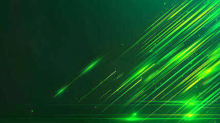 Poster - Dynamic green light trails abstract background digital art vibrant environment high angle view energy concept for seo impact