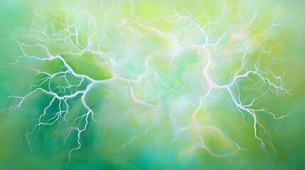Poster - Dynamic lightning patterns abstract art imagery colorful background close-up view energy concept