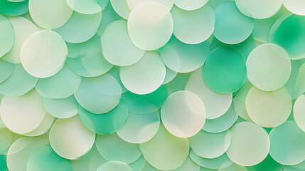 Poster - vibrant green circular patterns abstract art digital composition modern aesthetic top-down view colo