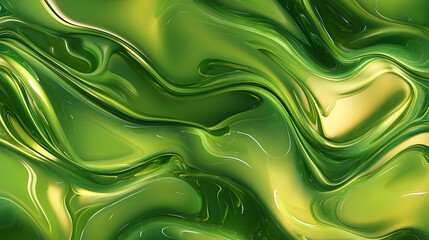 Poster - Flowing green abstract design studio digital art creative space aesthetic perspective visual inspiration