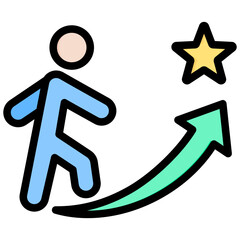 Aufkleber - Career Goals Outline Color Icon