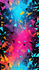 Fototapete - Digital retro spray pain abstract graphic poster background