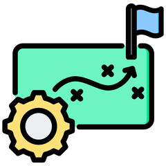 Poster - Strategy Outline Color Icon