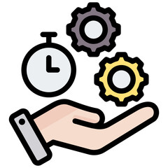 Poster - Efficiency Outline Color Icon