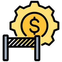 Aufkleber - Trade Barrier Outline Color Icon
