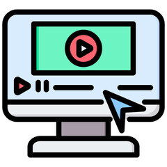 Poster - Web Tutorial Outline Color Icon