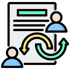 Poster - Power Of Attorney Outline Color Icon