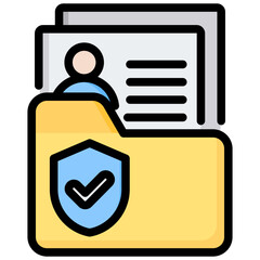 Poster - Public Record Outline Color Icon