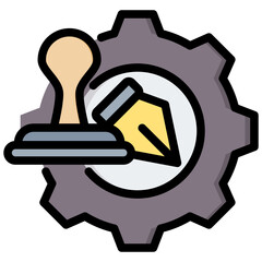 Poster - Notarization Outline Color Icon