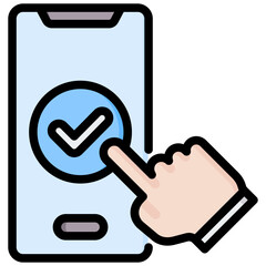 Poster - Mobile Access Outline Color Icon