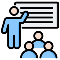 Poster - Classroom Training Outline Color Icon