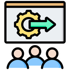 Poster - Orientation Training Outline Color Icon
