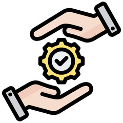 Poster - Hands On Practice Outline Color Icon