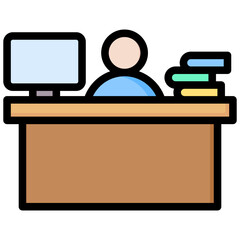 Poster - Workplace Education Outline Color Icon