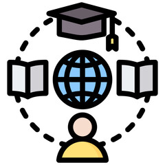 Aufkleber - Student Service Outline Color Icon
