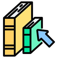 Poster - Library Resorce Outline Color Icon