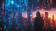 © Teeraphon - Hacker are planning to hack and attack networks and cyber security systems.Smart digital city with connection Innovation network reciprocity over the cityscape