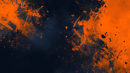 Wall Mural - orange blue black grunge textured abstract background