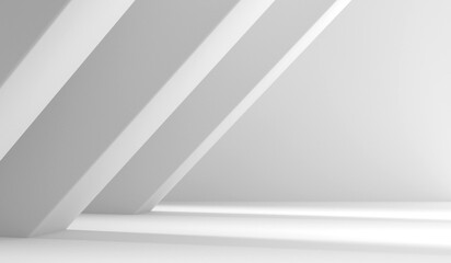 Wall Mural - Architecture background geometric arched interior 3d render