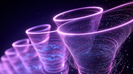 futuristic and scientific background of plasma glowing particle patterns